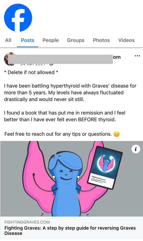 "I found a book that has put me in remission and I feel better than I have ever felt"